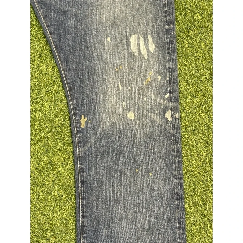 Polo Ralph Lauren Varick Slim Straight Jeans 35 x 32 Blue Jean‎ Denim Distressed